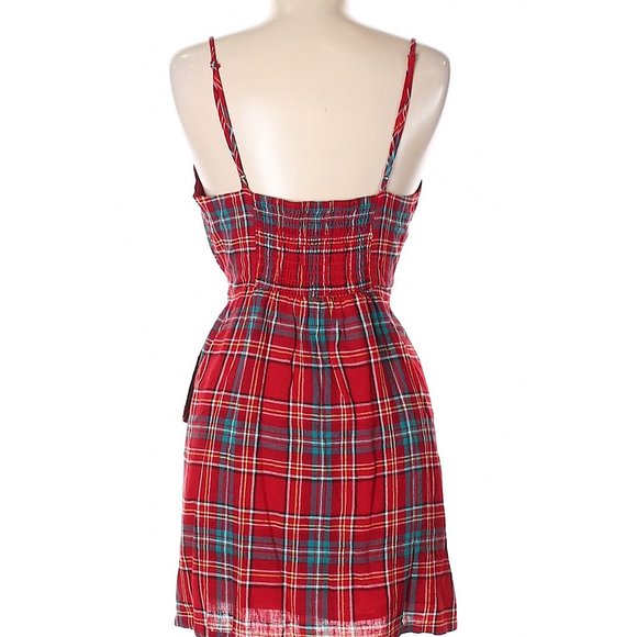 UO Amanda Linen Belted Wrap Dress - Plaid - US XL - Picture 2 of 4